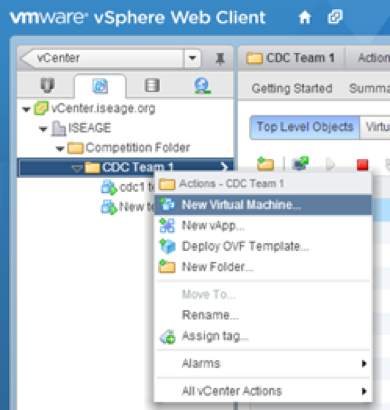 Creating a new VM